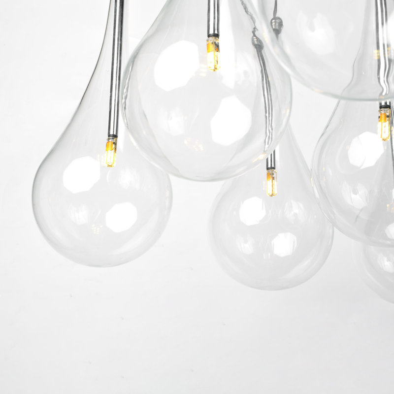 Luminaire suspendu en forme de grappe à 16 lumières