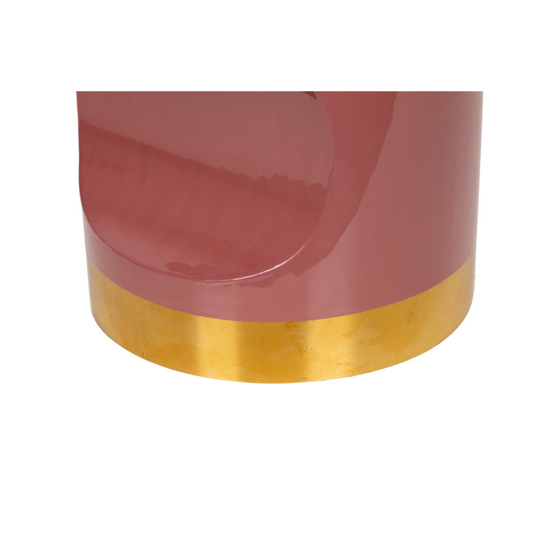 Brass Accent Stool, Garnet