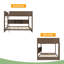 Lit superposé grand sur grand avec armoires de rangement et ports USB-699420739