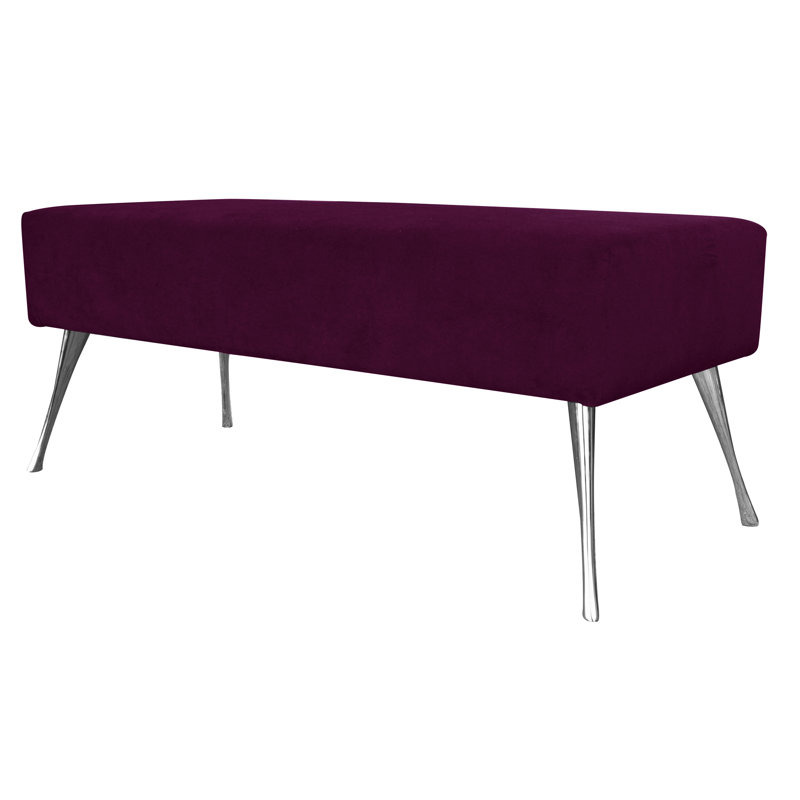 Berry Polyester Upholstered Bench