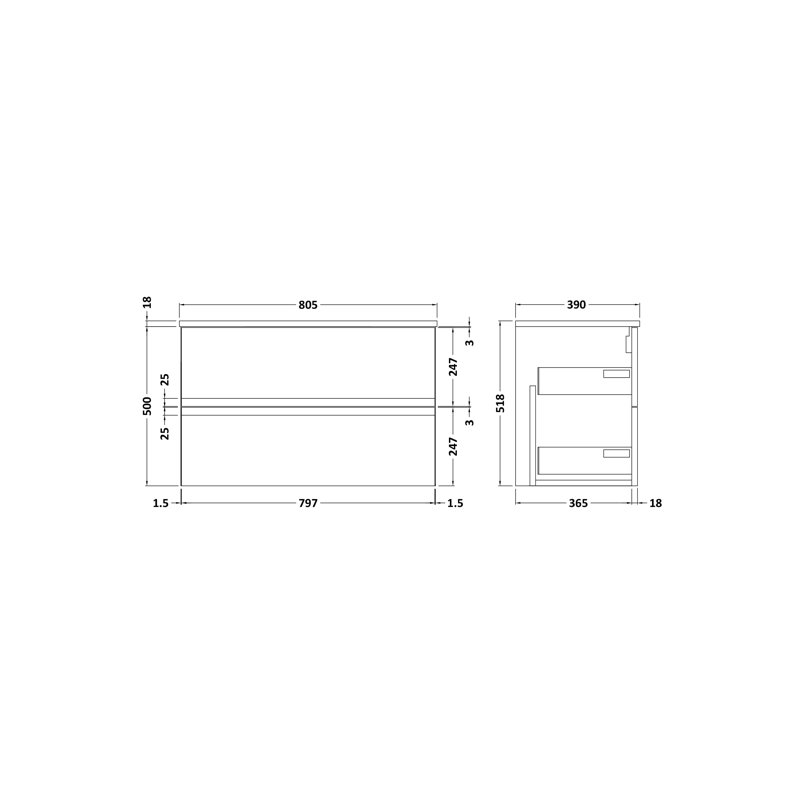 Urban 80cm Single Bathroom Vanity Base Only, Satin Grey