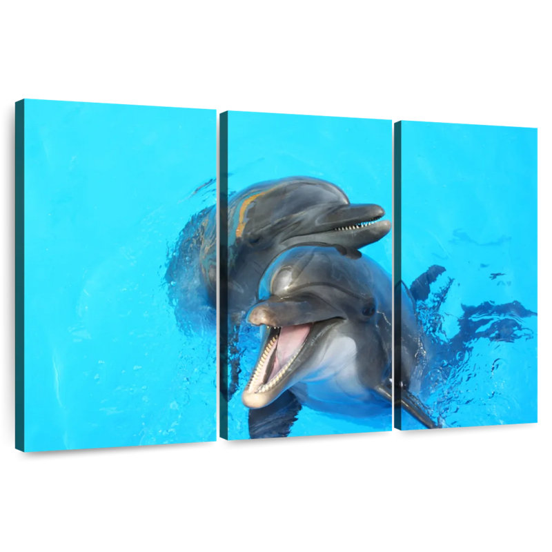 Happy Dolphins, 42" H x 65" W