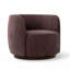 Fauteuil d'appoint moderne pivotant en tonneau pivotant pour le salon-1816318101