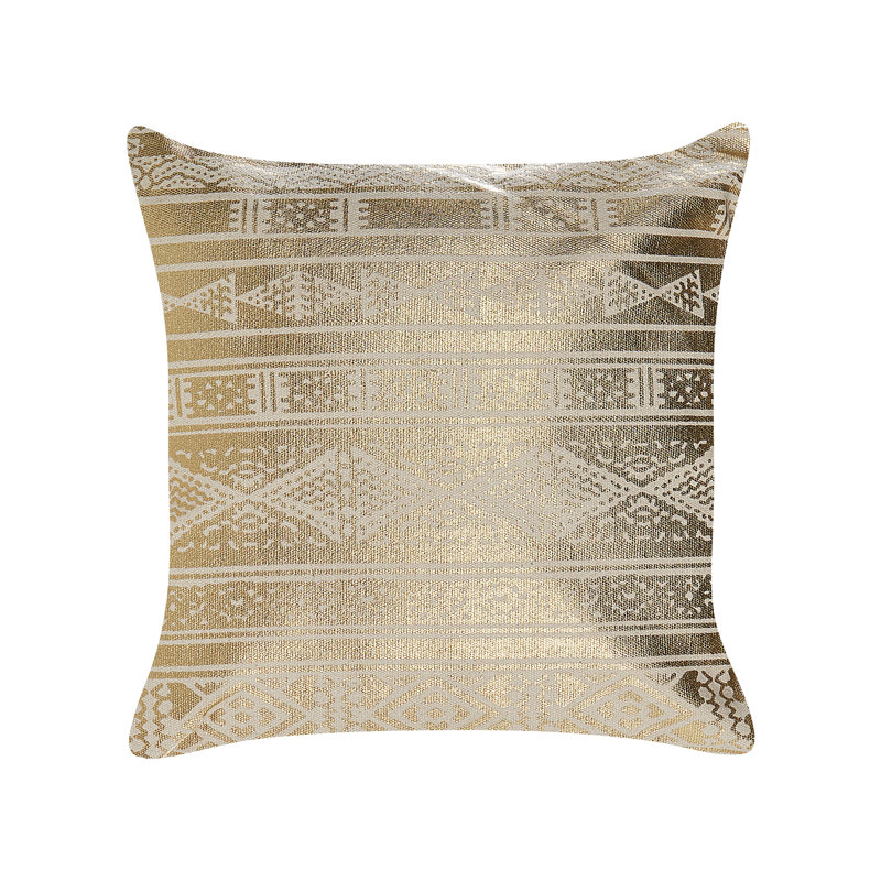 Graettinger Geometric Square Cushion, Gold