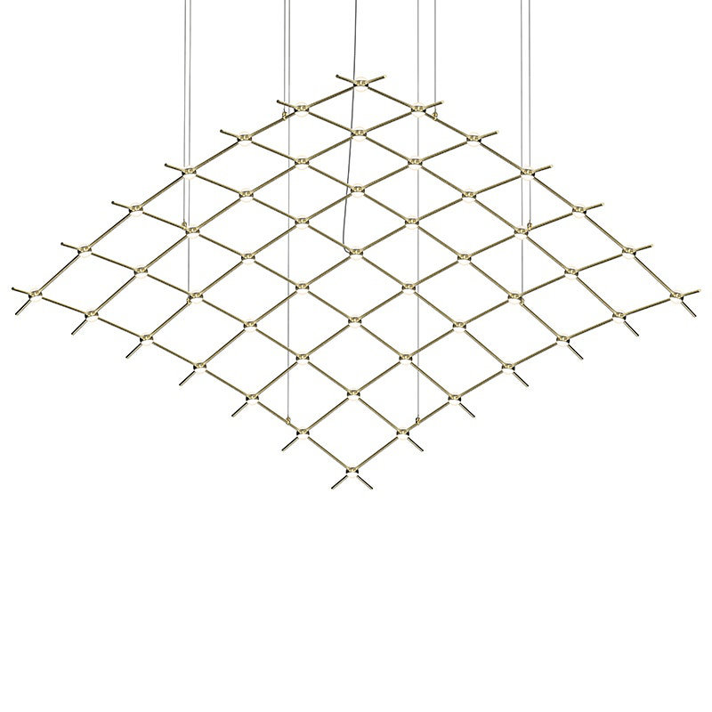 Constellation Aquarius 49 - Light LED Chandelier, Satin Brass, 3000K