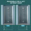 Porte de douche pliante l 34 "x H 72" avec verre trempé - Matériaux de haute qualité pour l'eau, élément de salle de bain élégant pour l'eau, peu encombrant