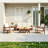 Madrid Wood 5 - Person Patio Conversation Set with Cushions