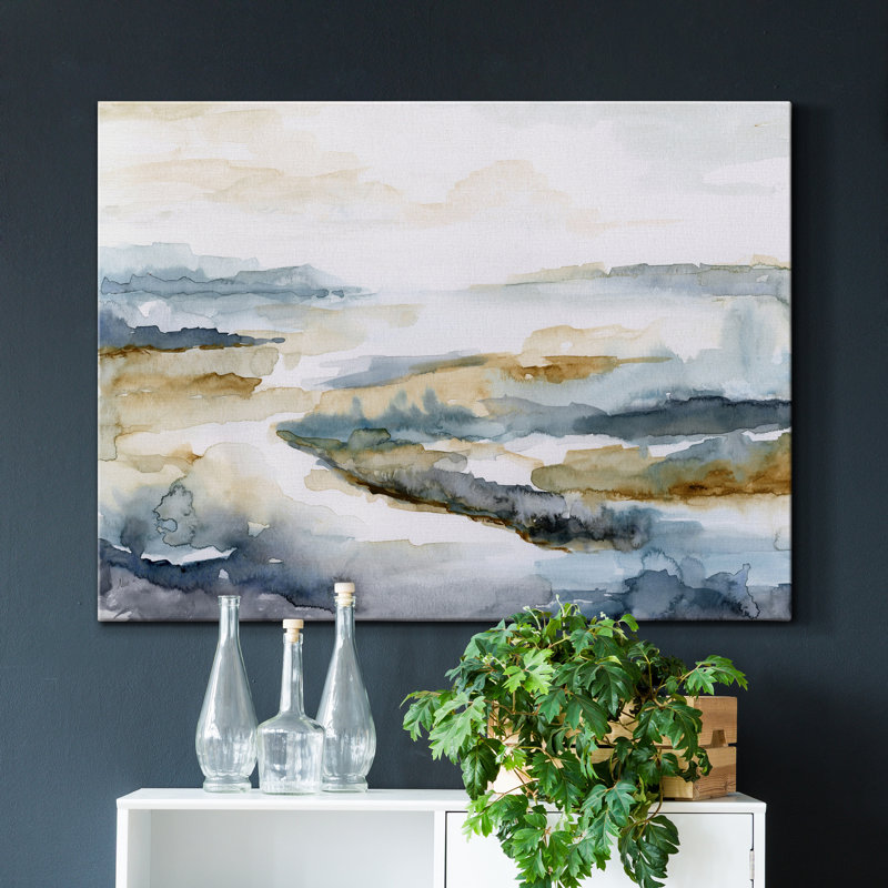 Estuaire I - reproduction d'art sur toile tendue, H 36 po x l 24 po x P 1 po