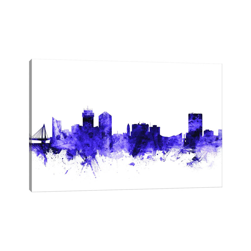 Wichita, Kansas Skyline by Michael Tompsett - Wrapped Canvas Print, 20.32 cm H x 30.48 cm W