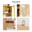 71" H X 47.3" W Bookcase Cabinet With Tempered Glass Doors & 3 Large Drawers (B+D)