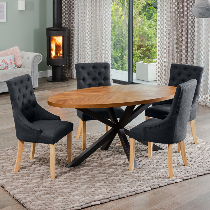 Soderquist 4 - Person Dining Set, Black