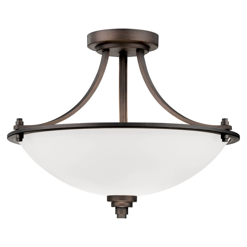 Plafonnier semi-encastré 3 lumières Bristo Nickel satiné