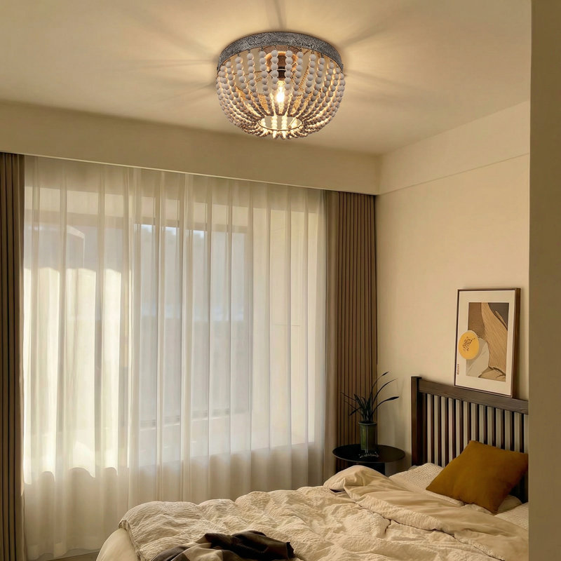 Solid Wood Flush Mount