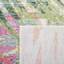 Tapis à motif floral vert / rose / jaune Samira-679830817