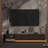89'' W 2-Drawer Sleek TV Stand Media Console With Ambient Lighting And 2-Tier Tempered Glass
