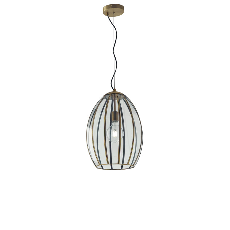 Ferrara 1 - Light Brass Single Pendant, 137cm H x 30cm W x 30cm D