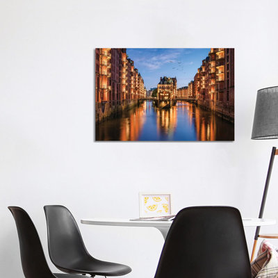 Hamburg Speicherstadt 1 Piece Wrapped Canvas Wall Art
