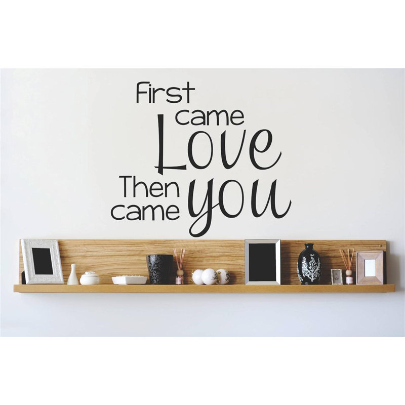 Adhésif décoratif "first you love you you you you, Noir, H 18 po x l 18 po x P 0,16 po