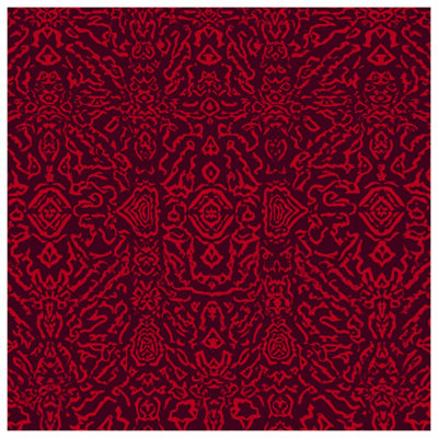 Red Ornate Damask Comforter
