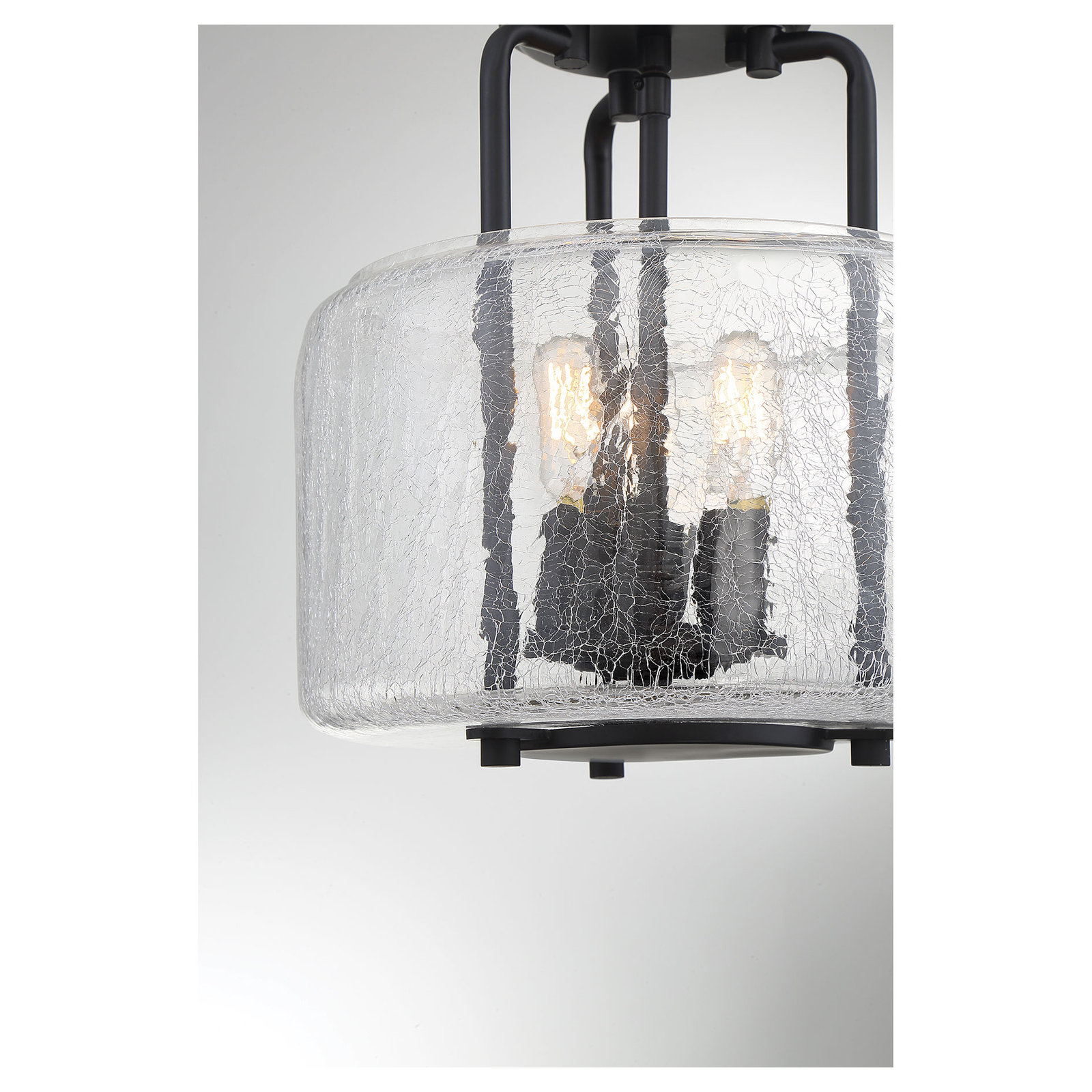 Dottie 3-Light Semi Flush Mount, Black