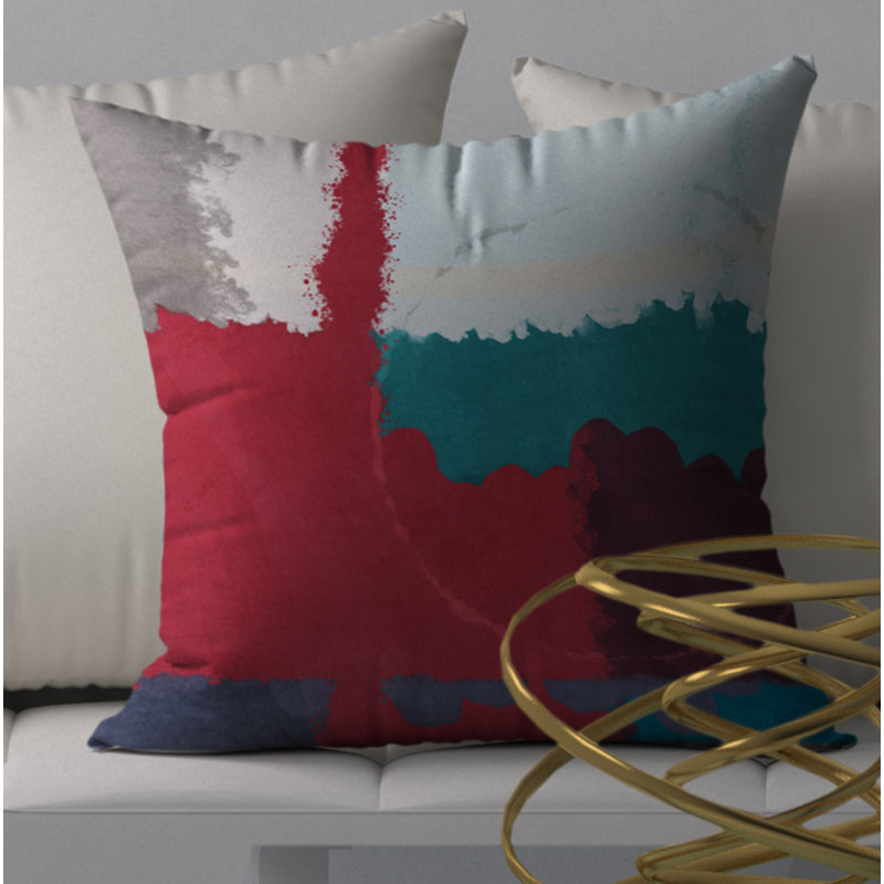 Abstract Reversible Throw Pillow, 20" x 20"