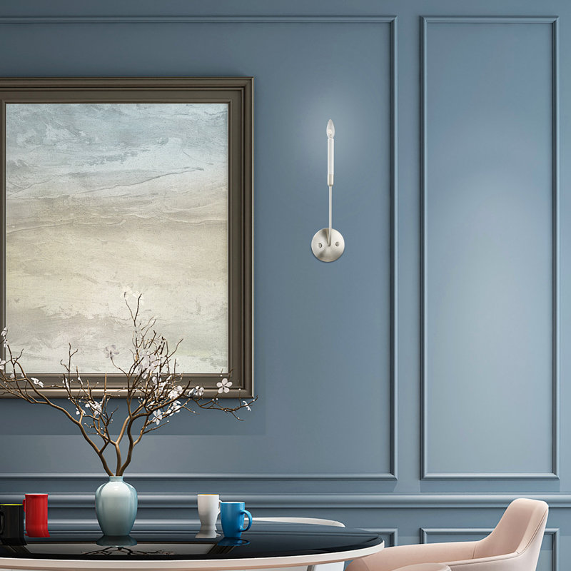 Balmers Flush Mounted Sconce, Brushed Nickel