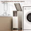 Plastic Rolling Laundry Hamper with Handles