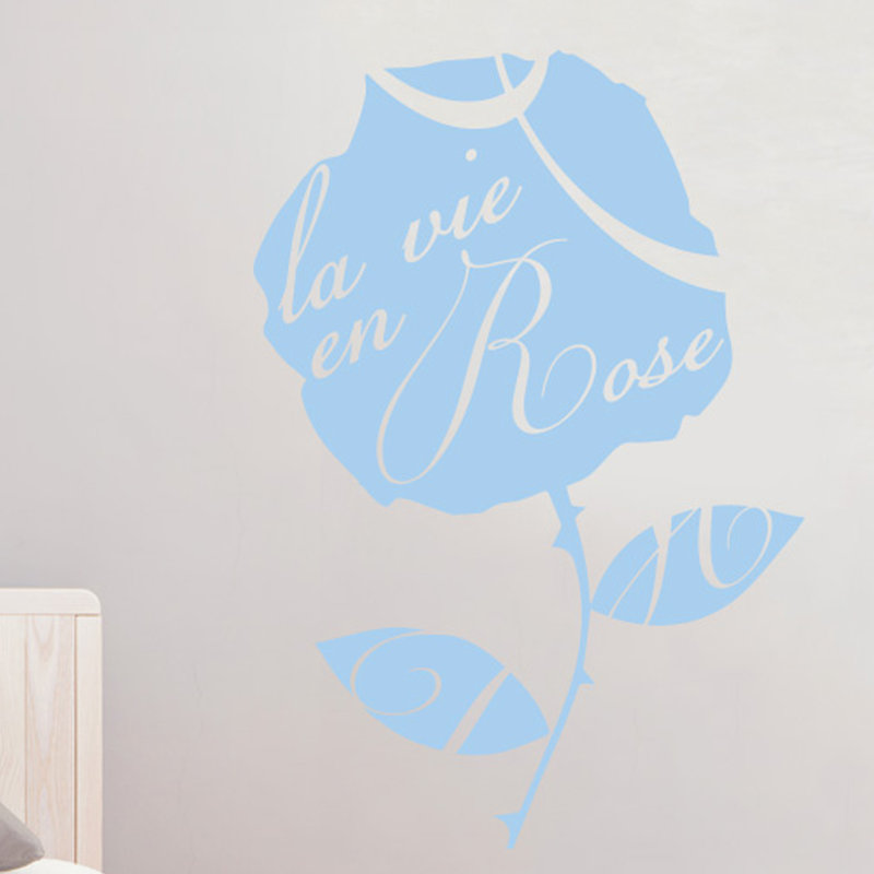 Plants & Flowers Wall Decal, Light Blue, Large