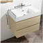 Meuble-lavabo mural 30 po avec lavabo en résine, 2 tiroirs à fermeture en douceur, ensemble KD-1066529596