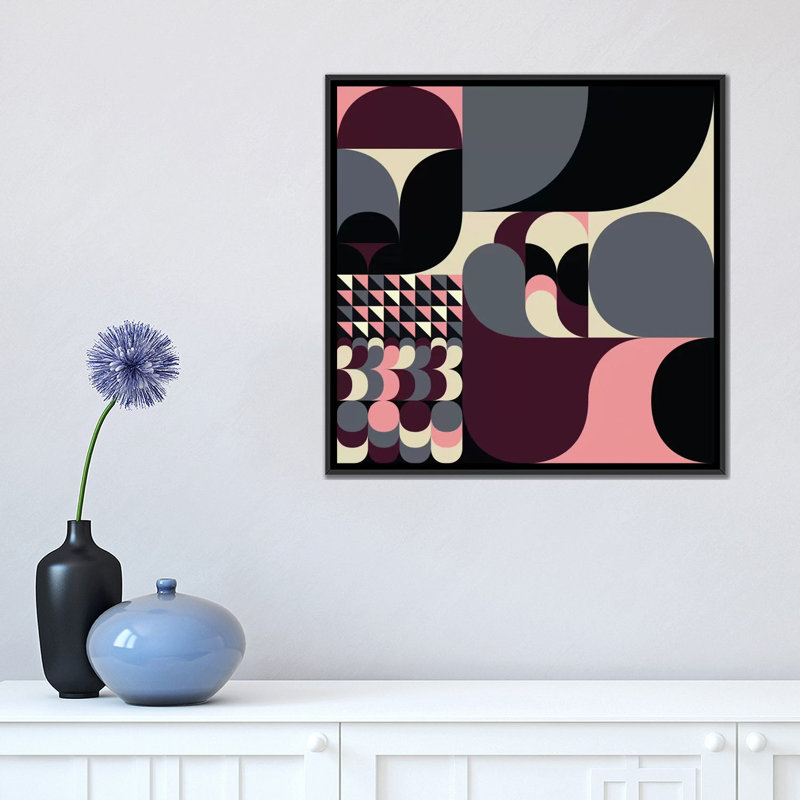 « feutre », impression sur toile, H 18 po x l 18 po x P 1,5 po, Toile avec cadre noir, Pas de tapis