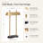 30" Marble Table Lamp With Gold Shade