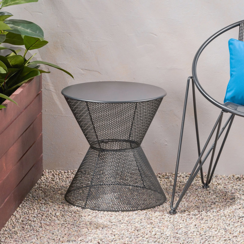 Table d'appoint en fer Yoshida, Noir mat