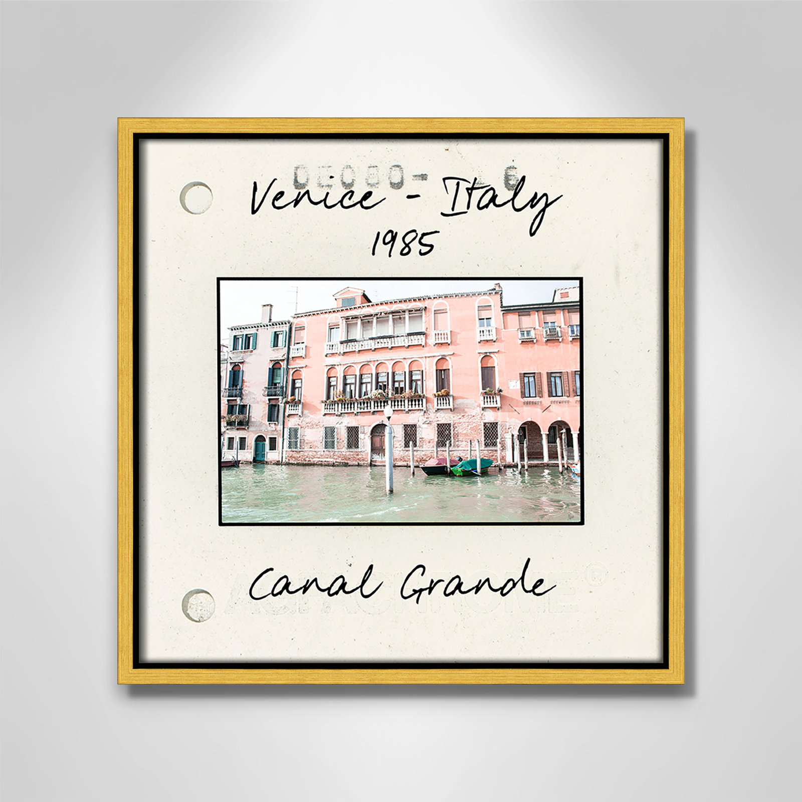 Ritona "Venice, Italy - Grand Canal" Print, Gold Floater Framed Canvas, 13.5" H x 13.5" W x 2" D