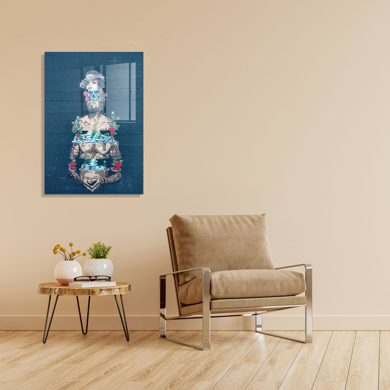 Superbe peinture murale en verre trempé 27,6 po x 39,4 po | 100% verre trempé, épaisseur: 0,16 pouce | Décoration élégante pour le salon ou le bureau, durable et facile à nettoyer, idée de cadeau parfaite