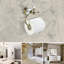 Polished Gold Toilet Paper Holder, Brass Crystal Tissue Holder Bathroom Accessories Wall Mounted