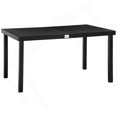 Table de salle à manger pour l'extérieur Outsunny pour 6 personnes, table de patio rectangulaire, pieds en aluminium et aluminium