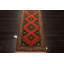 Tapis orange noué à la main de conception unique 2 pi 6 po x 20 pi 8 po Jako