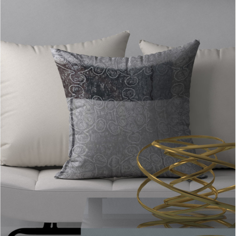 Abstract Reversible Throw Pillow, 20" x 20"