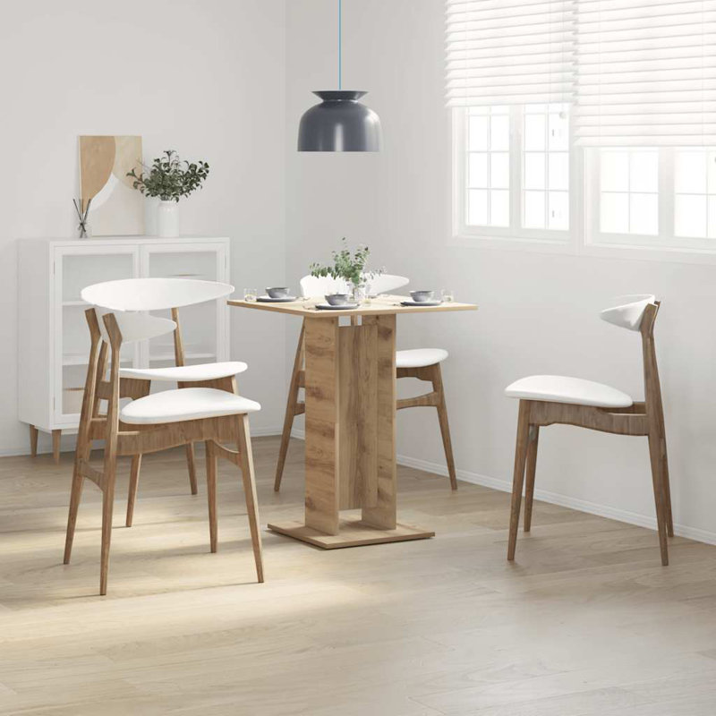 Anamda 23.6'' Pedestal Dining Table, artisan oak