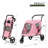 Foldable Pet Stroller for Small & Medium Dogs and Cats 3-Wheel Dog Stroller with 9 Angles Adjustable Handlebar -93312227