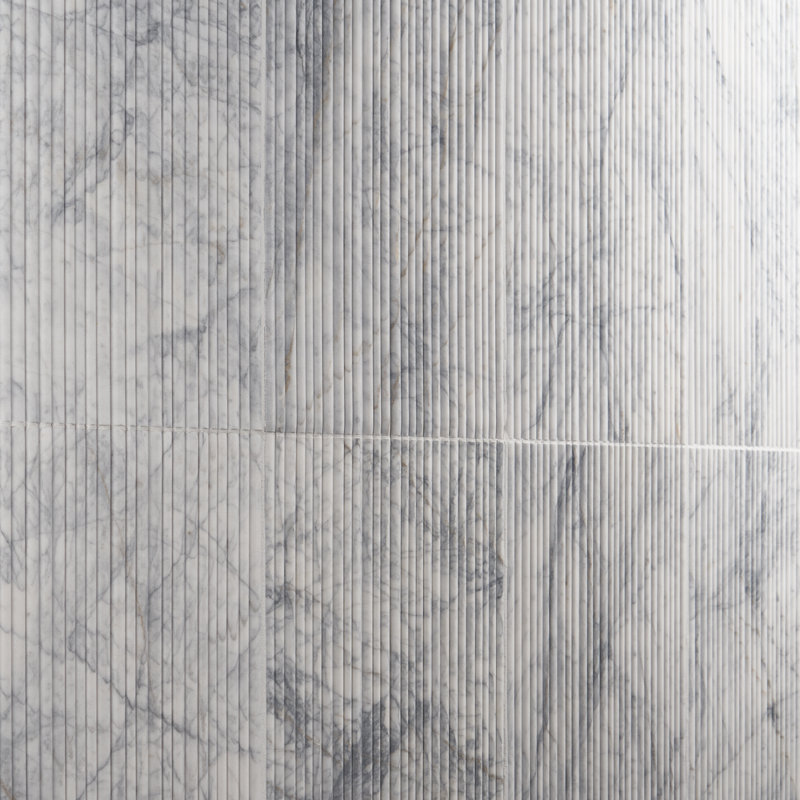 Strata 12'' W x 24'' L Marble Singular Tile, White Lion