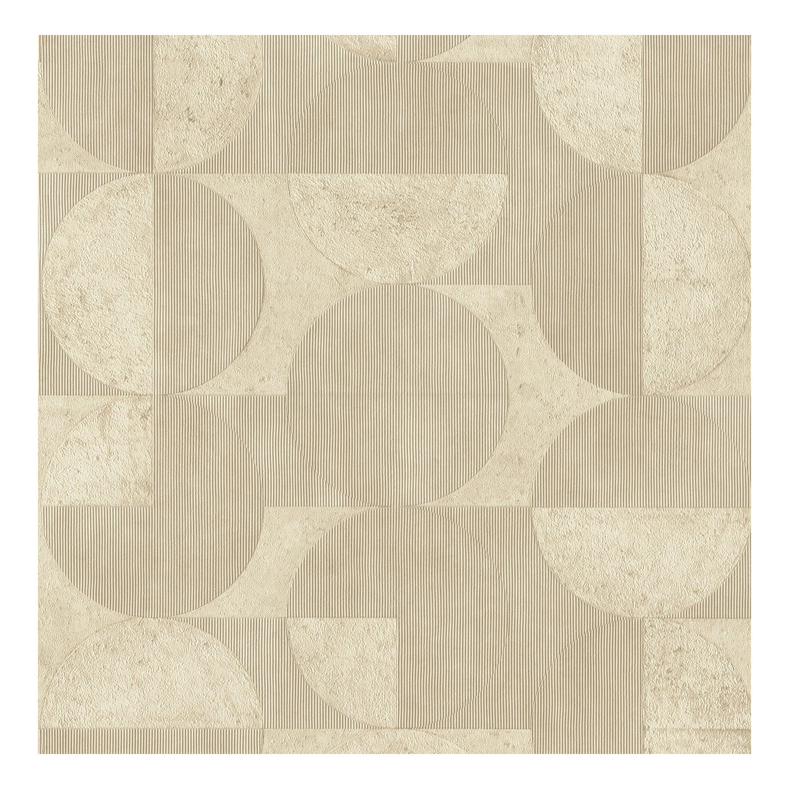 Mid-Century Geometric Wallpaper, Gray