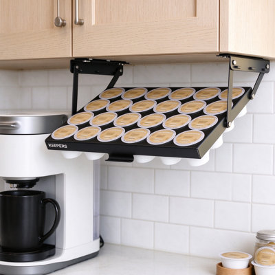 Organisateur pivotant en acier pour les dosettes K-Cup, support de rangement pour les petites cuisines, les véhicules récréatifs et les bureaux