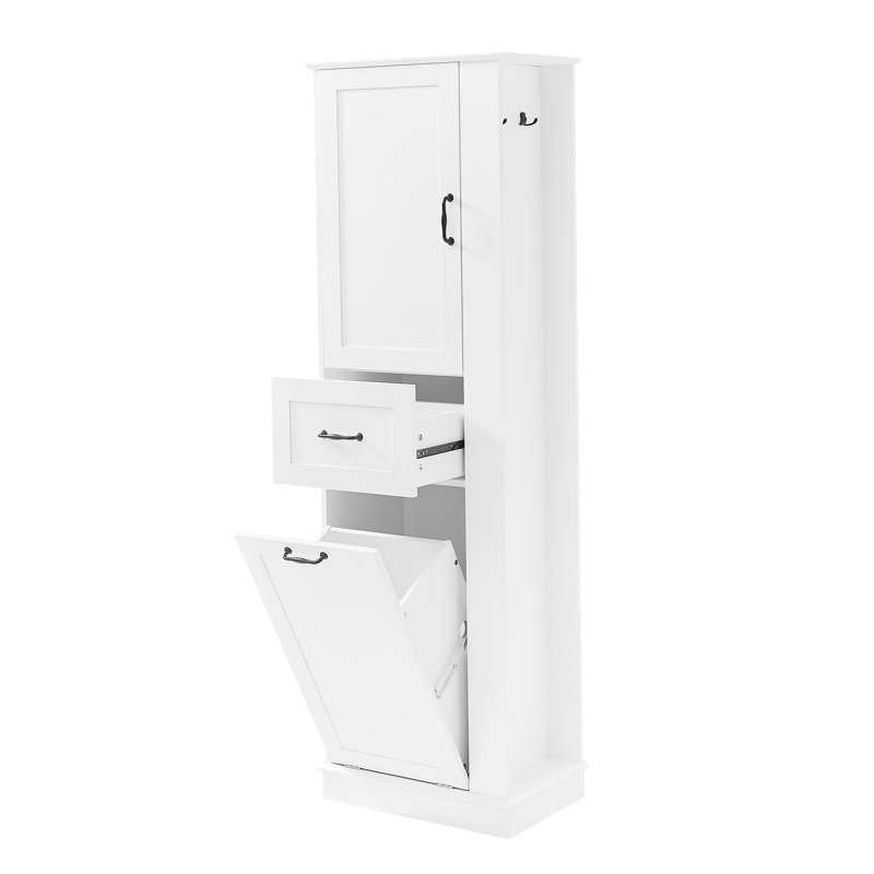 Modern Tall Bathroom Storage Cabinet – Efficient Tilt-Out Compartment With Adjustable Shelves, Soft-Close Hinges, And Aluminum Alloy Handles For Perfect Home Organization