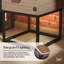 XR LivingDenver Bedside Table With LED App Control Lights - Oak / Black