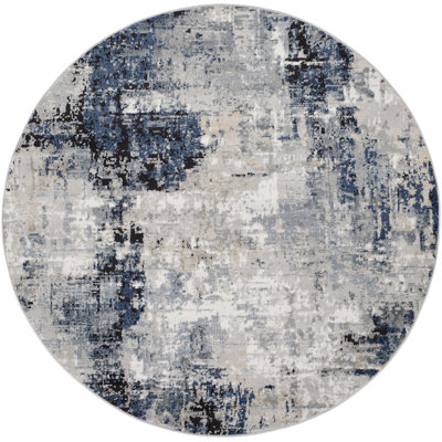 Cosey Abstract Navy/Gray Area Rug