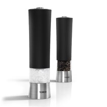 One-Touch Stainless Steel Electronic Salt and Pepper Mill Set of Two, Jean  Patrique Professional Cookware