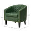 Fauteuil demi-tonneau capitonné en similicuir de 29 po Oscar-1556755680
