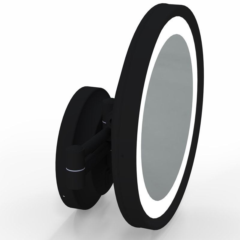 Miroir grossissant lumineux Camrynne, Noir mat