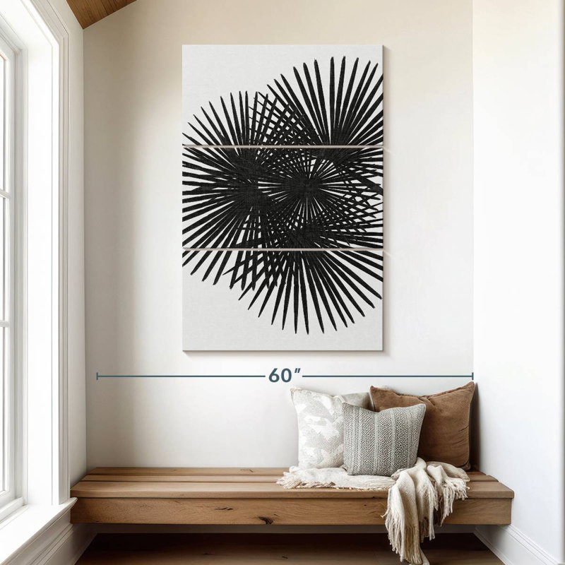 Harnek Fan Palm BW, H 50 po x l 32 po